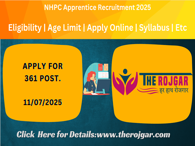 NHPC Apprentice Recruitment 2025 Apply Online for 361 Post.